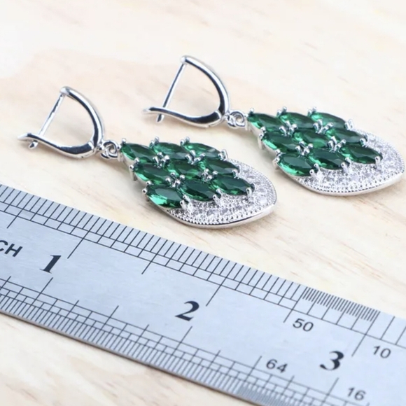 Sterling Silver Wedding Jewelry Set forWomen,Bridal,925STAMPED,any Occasion Gift - Picture 4 of 4